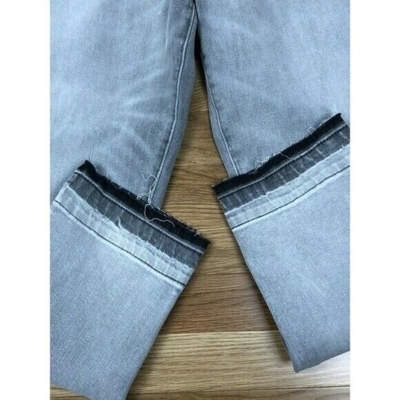 New American Eagle Gray Jegging Ankle Denim Jean Sz 20 Casual Gray Released Hem - Picture 5 of 9